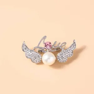 🌟 Luxury Crystal Love Angel Wings Brooch - Elegance and Symbolism Combined 🌟