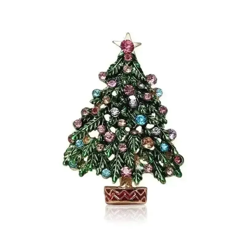 🌟 Meiberry Jewelry Christmas Tree Brooch - Elegance in Festive Sparkles 🌟