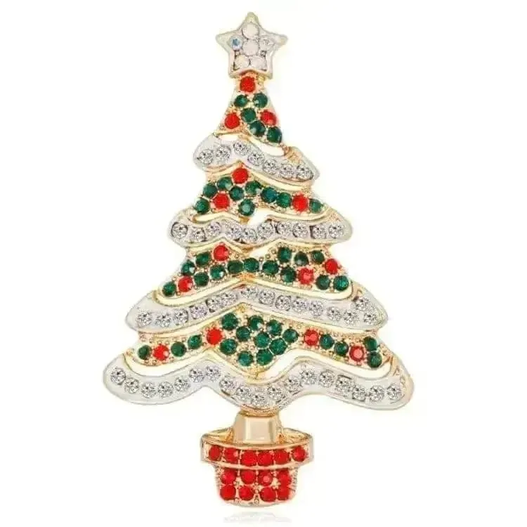 🌟 Santa Claus Alloy Diamond Brooch - Dazzling Holiday Elegance 🌟