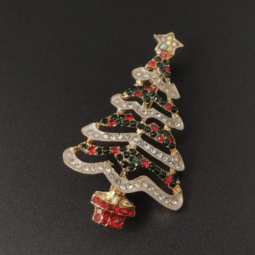 🌟 Santa Claus Alloy Diamond Brooch - Dazzling Holiday Elegance 🌟