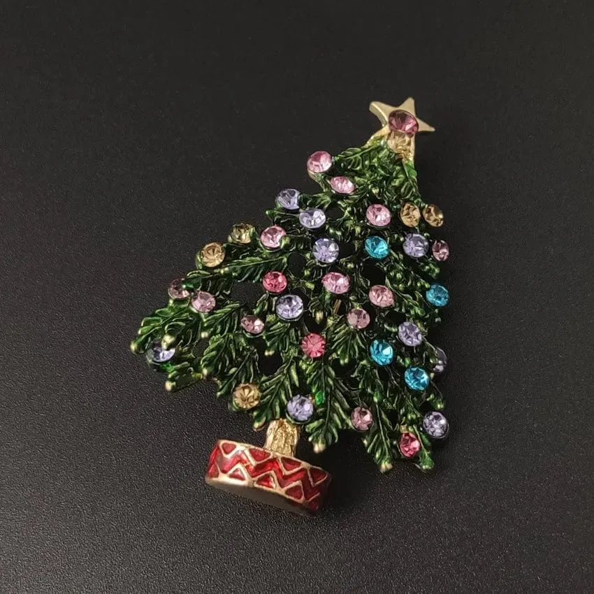 🌟 Santa Claus Alloy Diamond Brooch - Dazzling Holiday Elegance 🌟