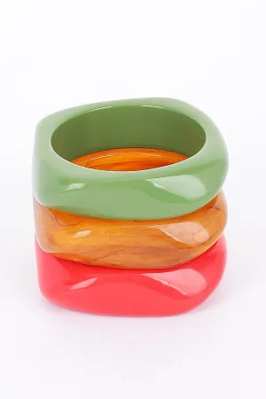 040725 The 3 Set Colors Radiant Harmony Resin Bangle