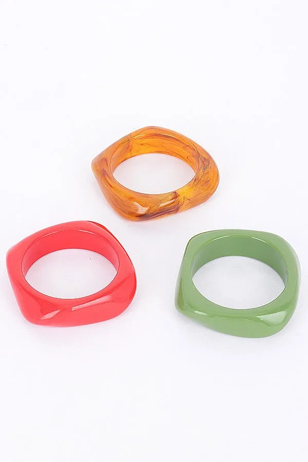 040725 The 3 Set Colors Radiant Harmony Resin Bangle
