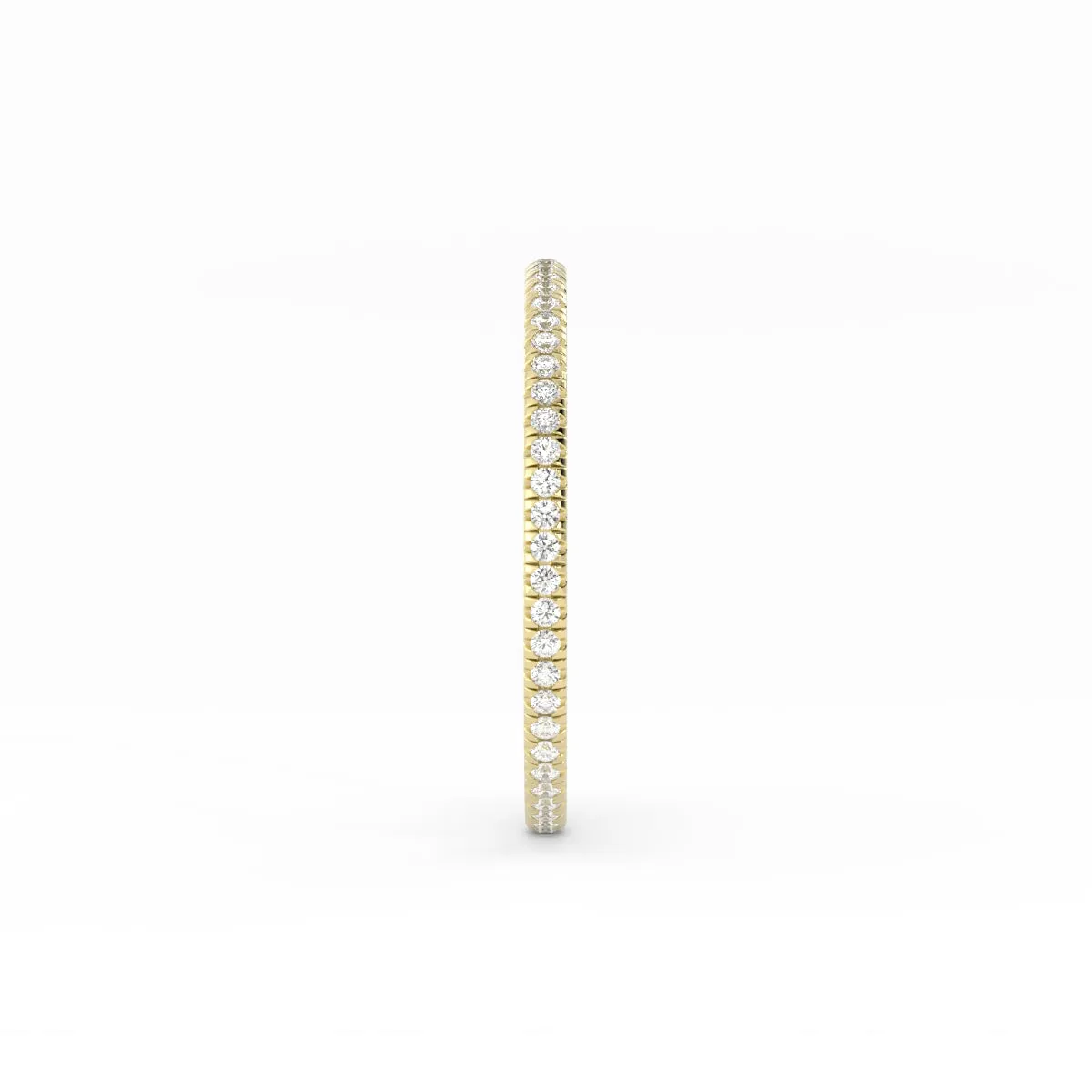 10K Yellow Gold Round Lab Grown Diamond Eternity 1.7mm Wedding Band