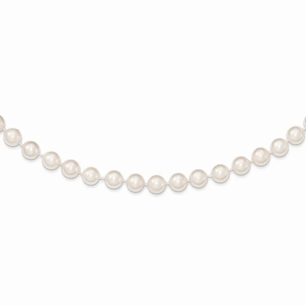 14K Gold Akoya Cultured Pearl Necklace with Elegant 18-Inch Chain