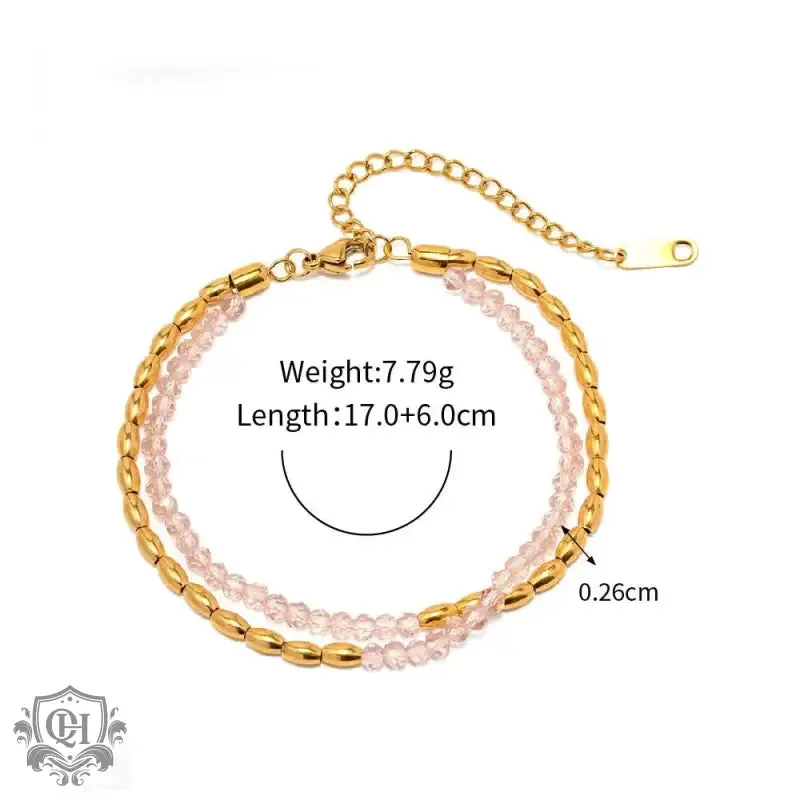 18K Gold Beaded Necklace Or Bracelet