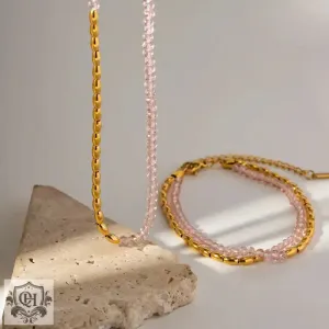18K Gold Beaded Necklace Or Bracelet