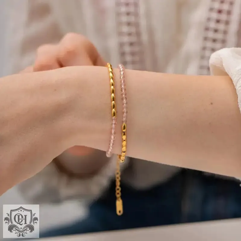 18K Gold Beaded Necklace Or Bracelet