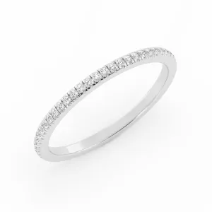 18K White Gold Round Lab Grown Diamond Eternity 1.7mm Wedding Band