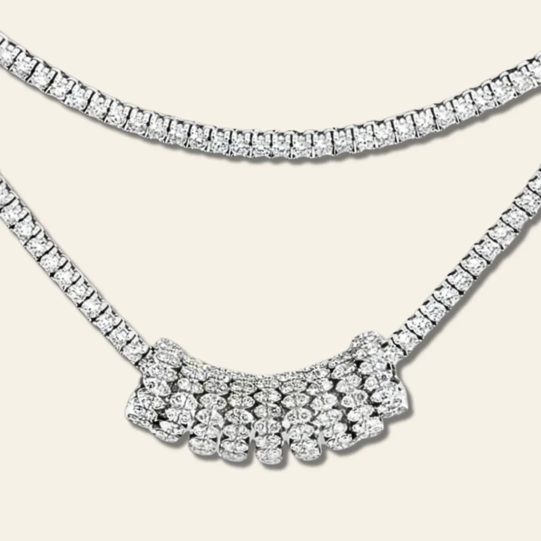 2 Row Diamond Bead