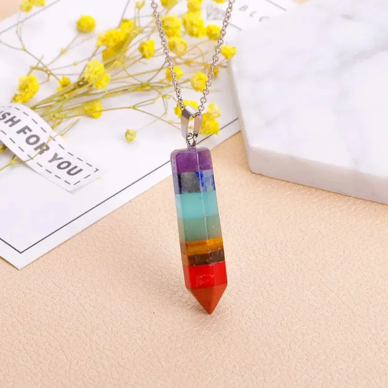 7 Chakra Gemstone Healing Pendant ~ Unisex