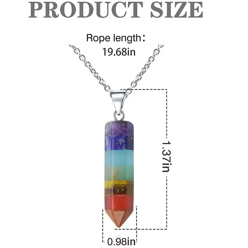 7 Chakra Gemstone Healing Pendant ~ Unisex