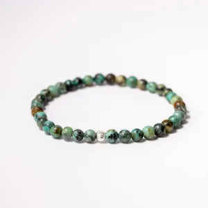 African Jasper Gemstone Bracelet 4mm
