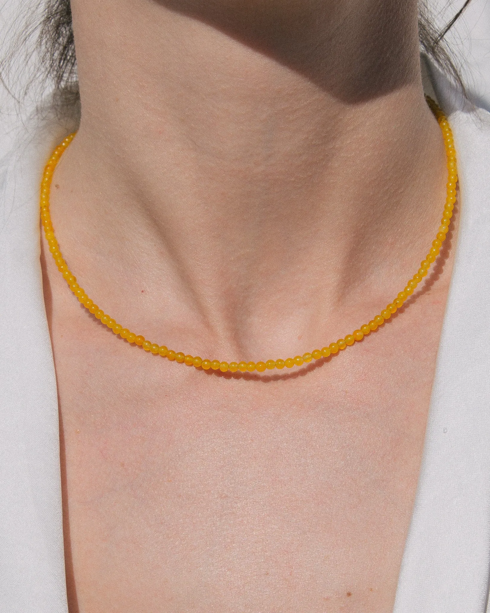 Agate Gemstone Necklace in Yellow