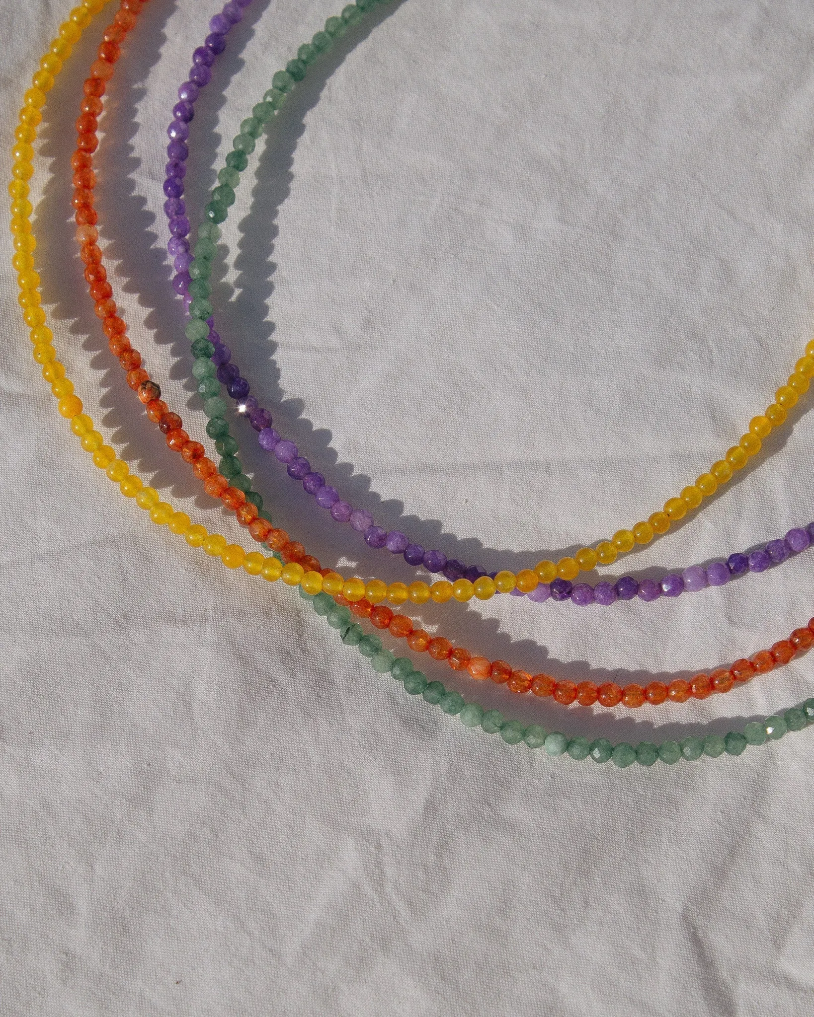 Agate Gemstone Necklace in Yellow
