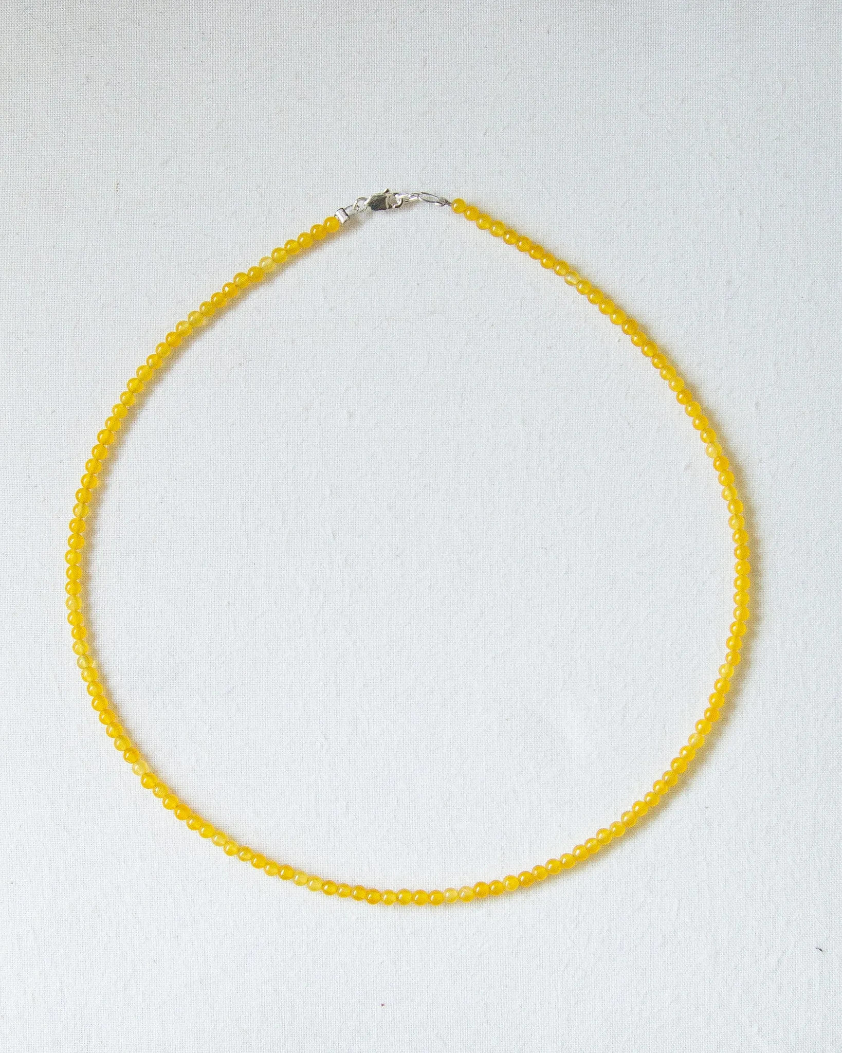 Agate Gemstone Necklace in Yellow