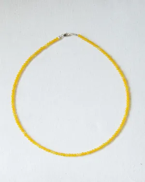 Agate Gemstone Necklace in Yellow