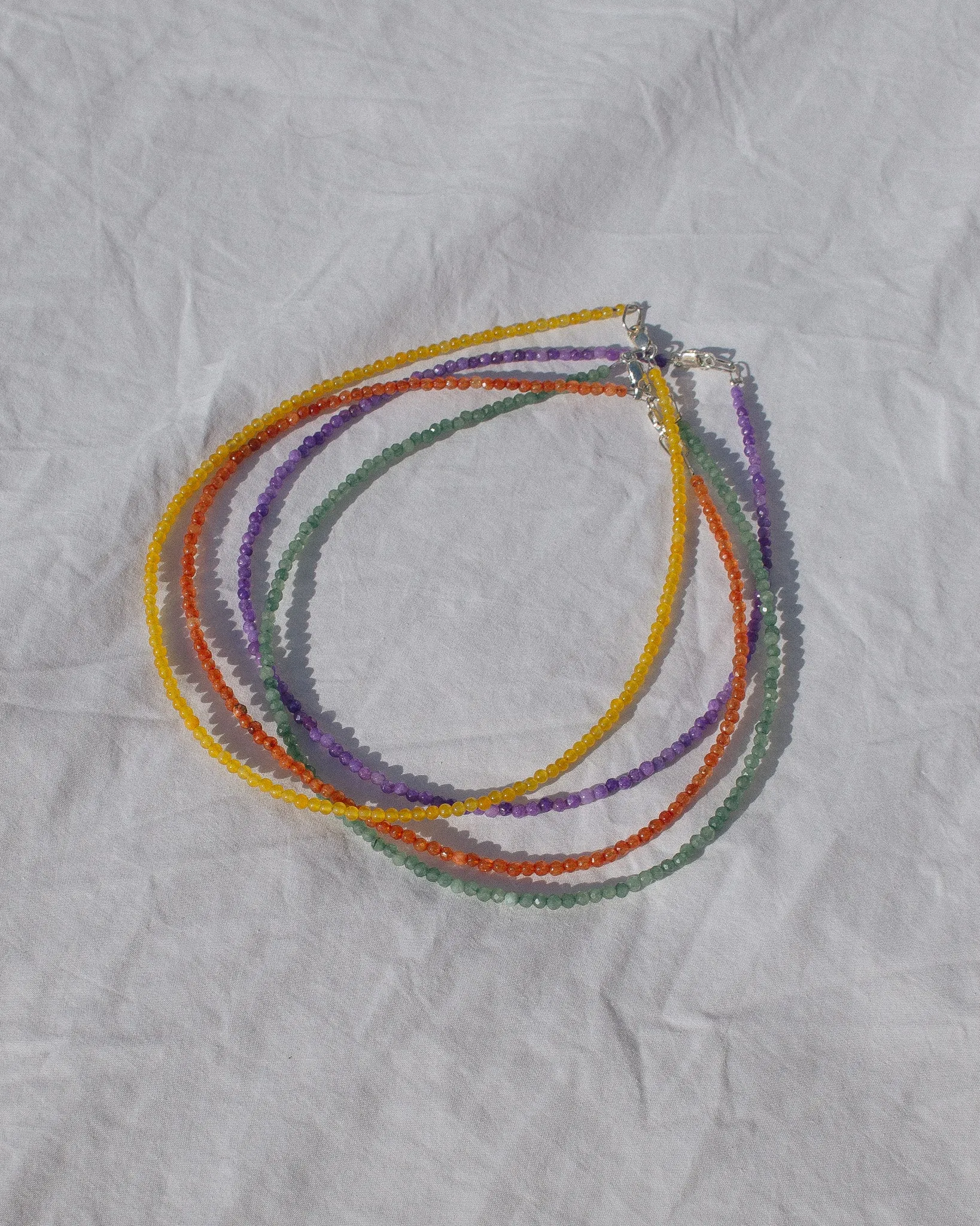 Agate Gemstone Necklace in Yellow