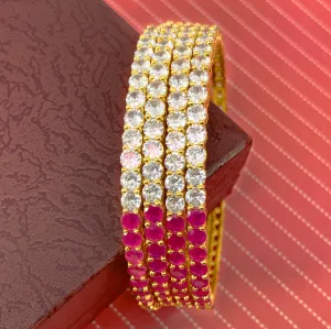 American Diamond & Semi-Precious Bangles (Design 8)