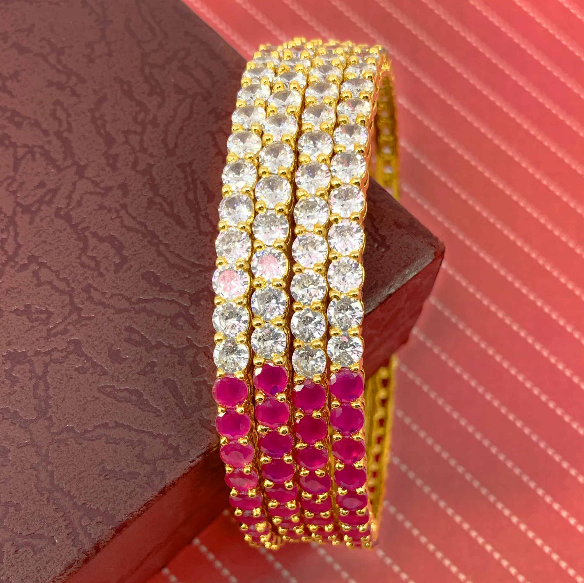 American Diamond & Semi-Precious Bangles (Design 8)