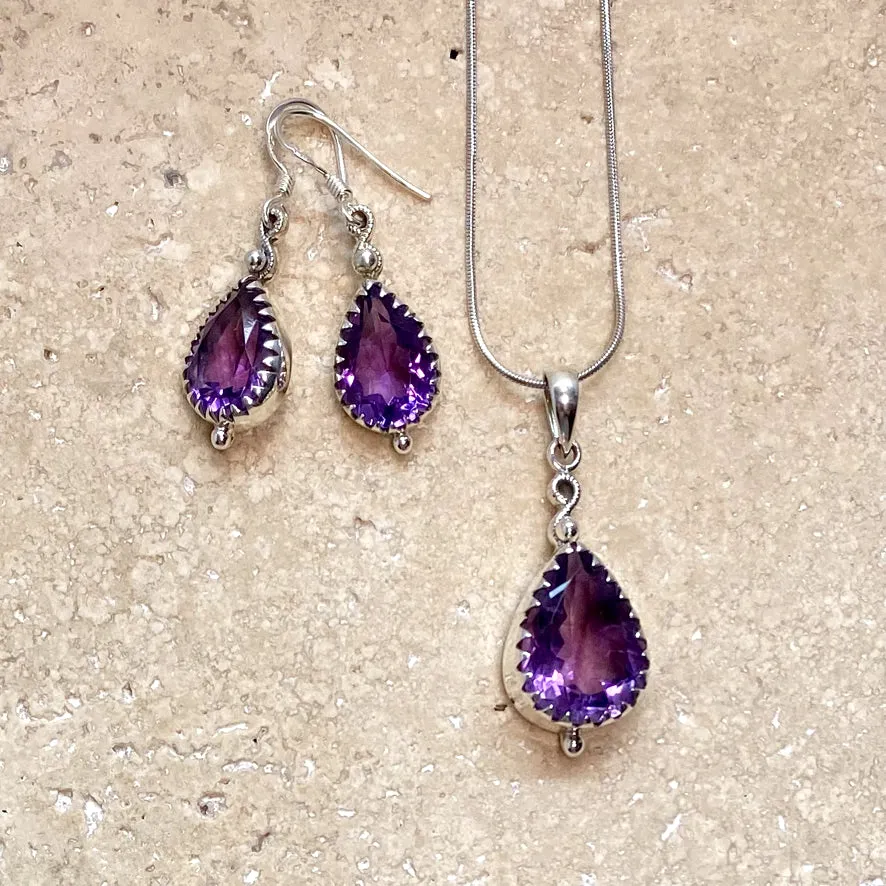 Amethyst Earrings - Rana