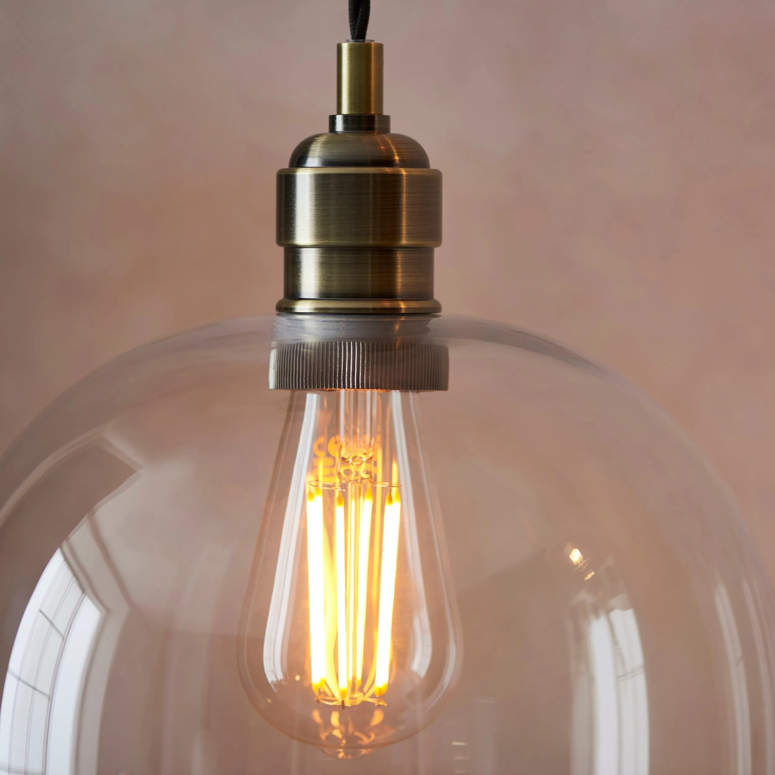 Amos Lucid Pendant Antique Brass Large