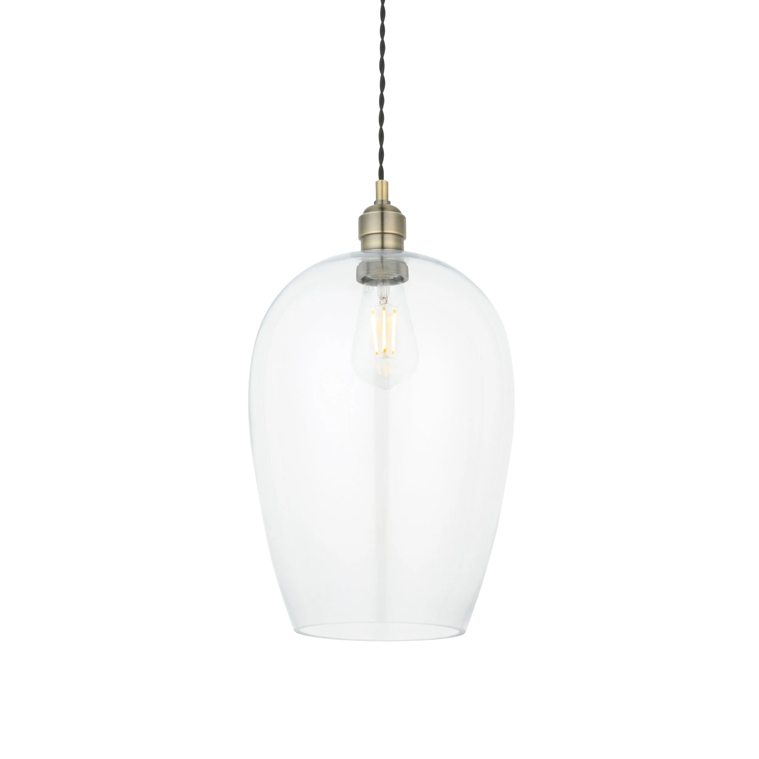 Amos Lucid Pendant Antique Brass Large