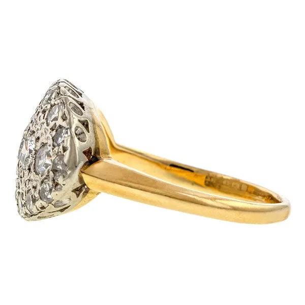 Antique Diamond Cluster Ring