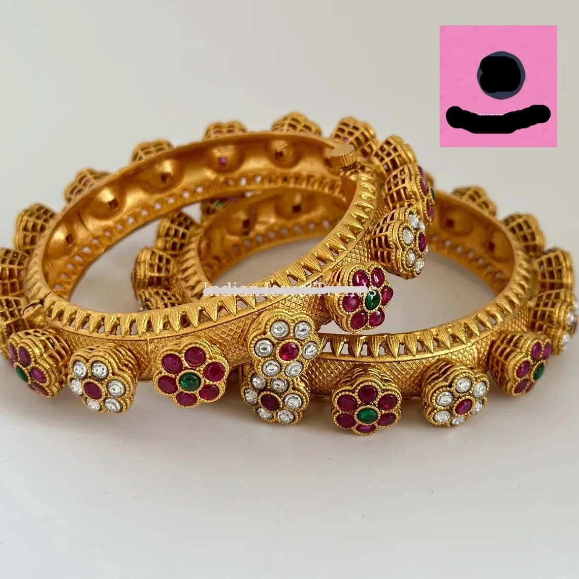 Antique Pacheli Openable South Indian Bangles