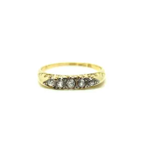 Antique Victorian 1849 Diamond & 18ct Gold Gemstone Engagement Ring | 0 / 7.5
