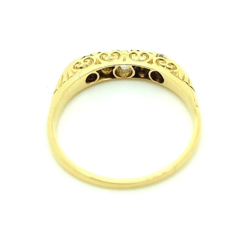 Antique Victorian 1849 Diamond & 18ct Gold Gemstone Engagement Ring | 0 / 7.5