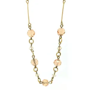 Antique Victorian Brass Locket Necklace