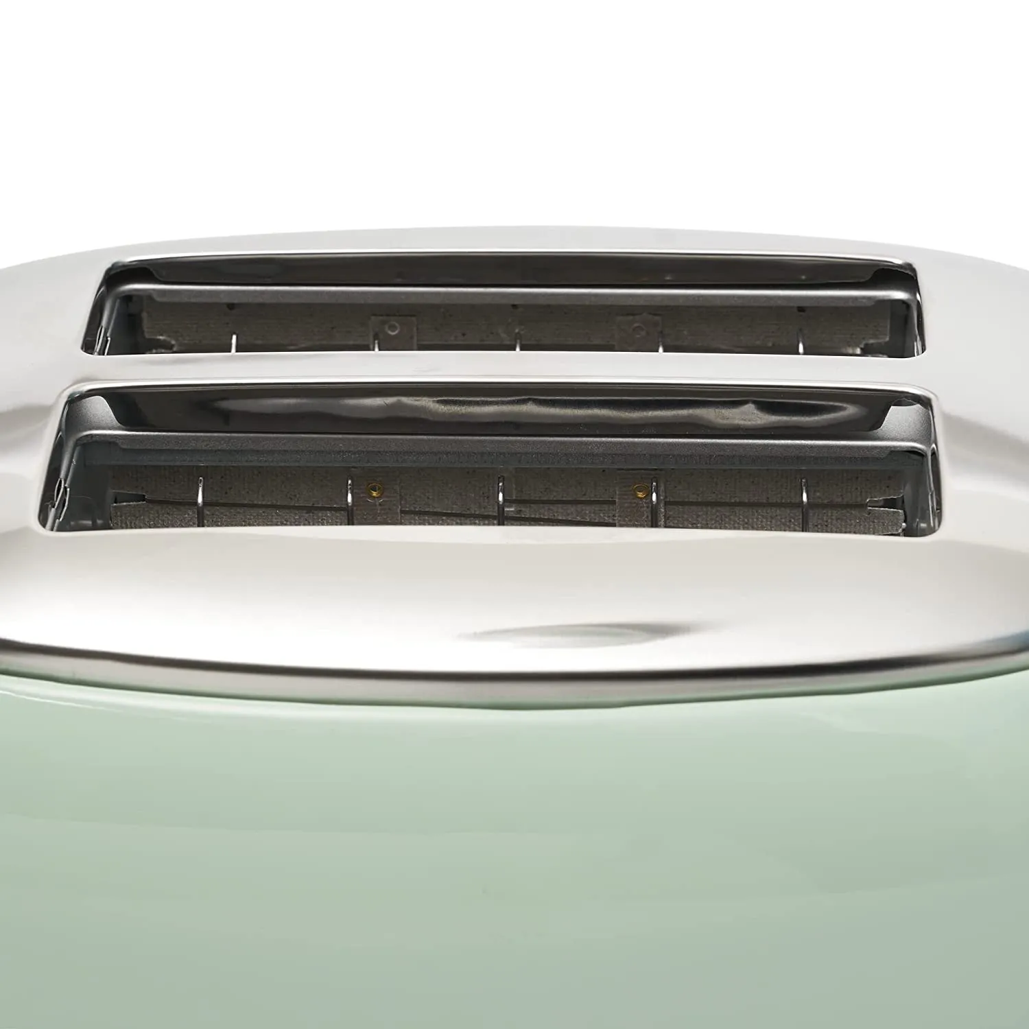 Ariete 155 Vintage 2 Slice Toaster, 810 watt, 6 toasting levels, in stainless steel painted in pastel green colour
