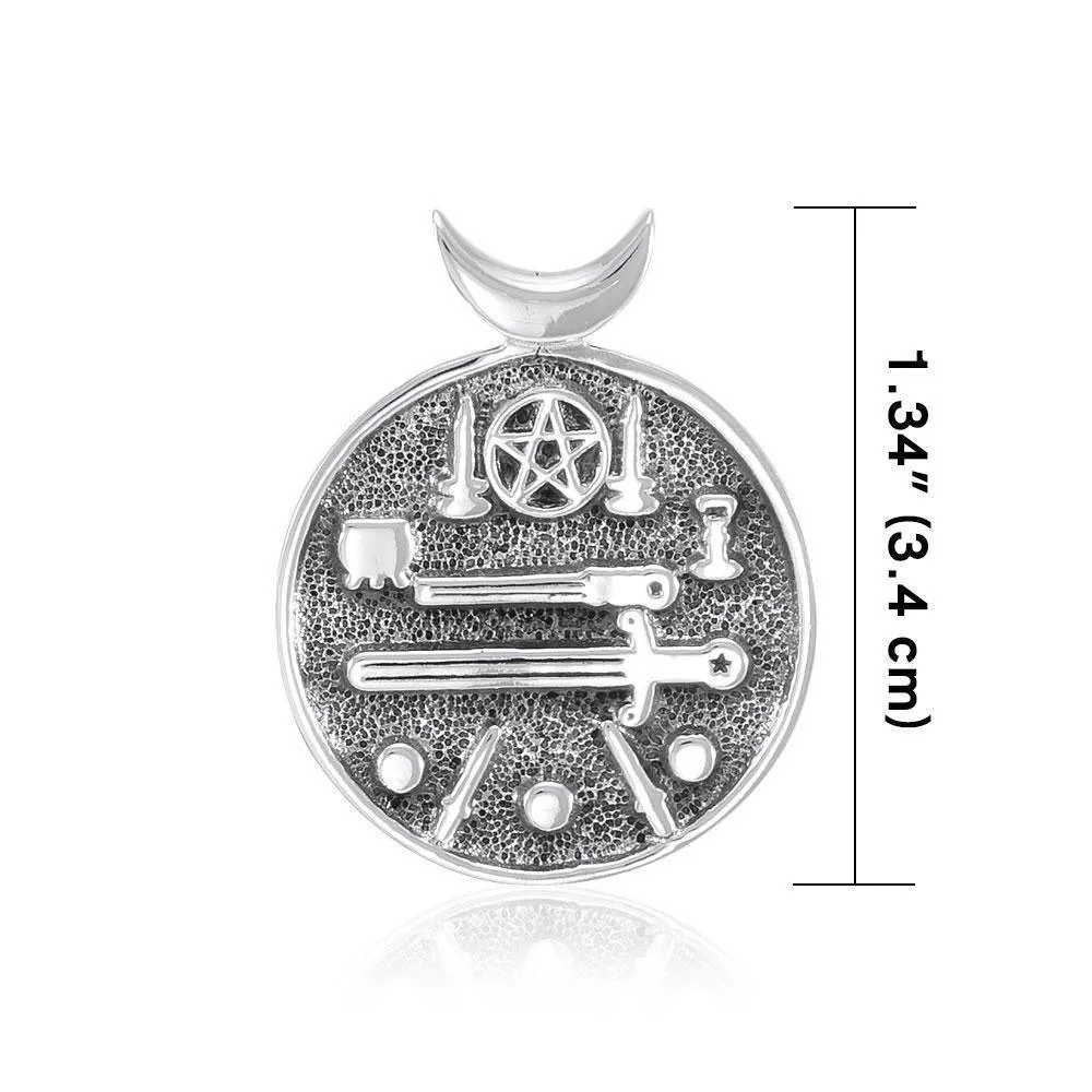 Be empowered with the iconic Wiccan symbol ~ Sterling Silver Jewelry Pendant TP3314