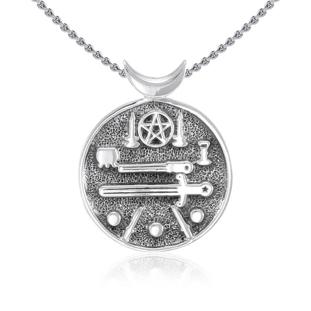 Be empowered with the iconic Wiccan symbol ~ Sterling Silver Jewelry Pendant TP3314