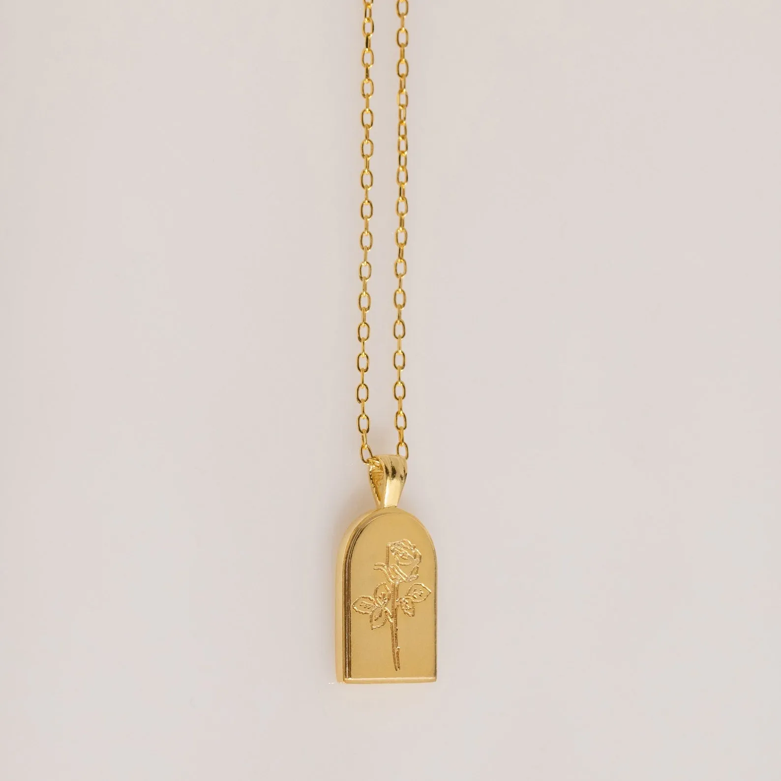 Birth Flower Arch Necklace