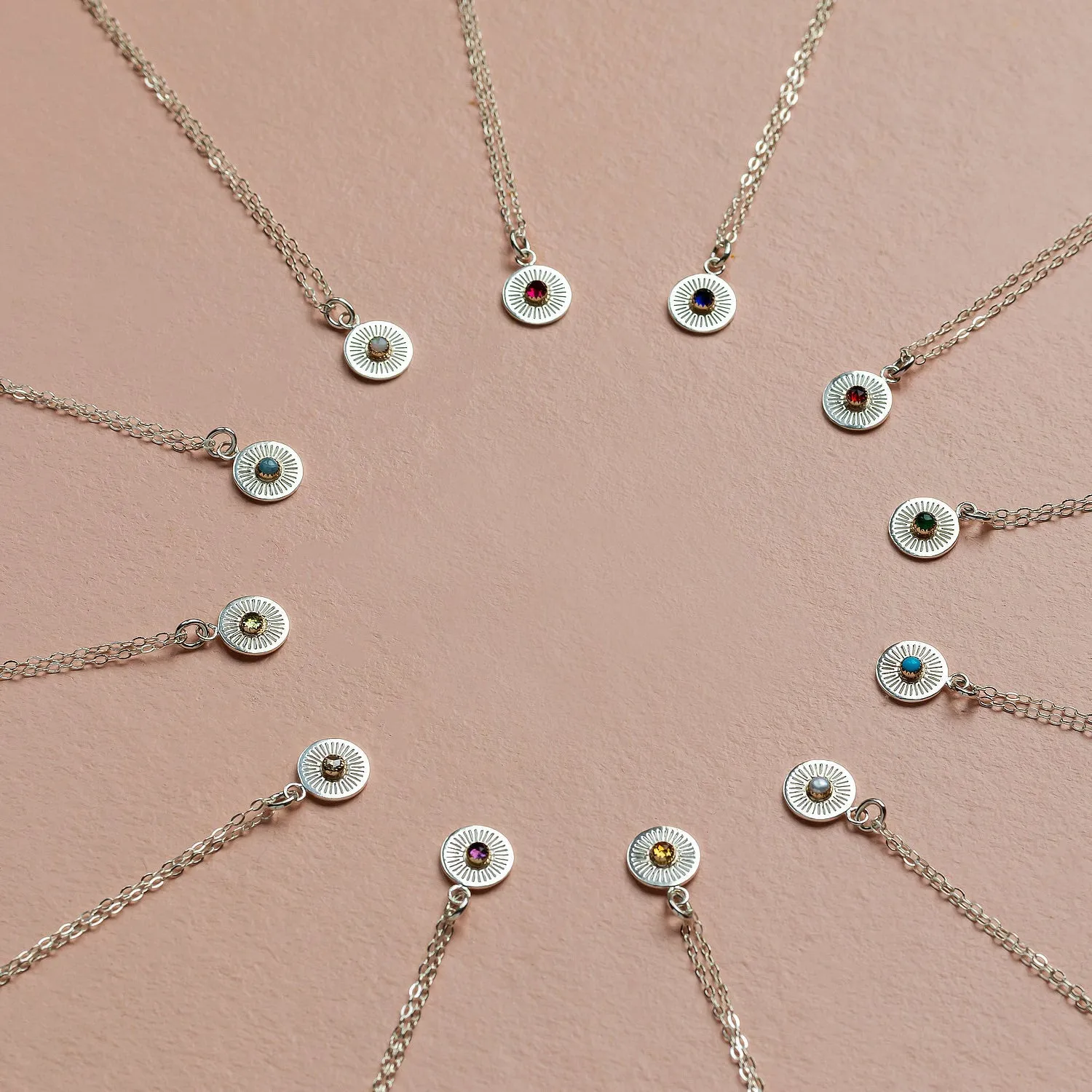 Birthstone Silver Pendant: Ruby