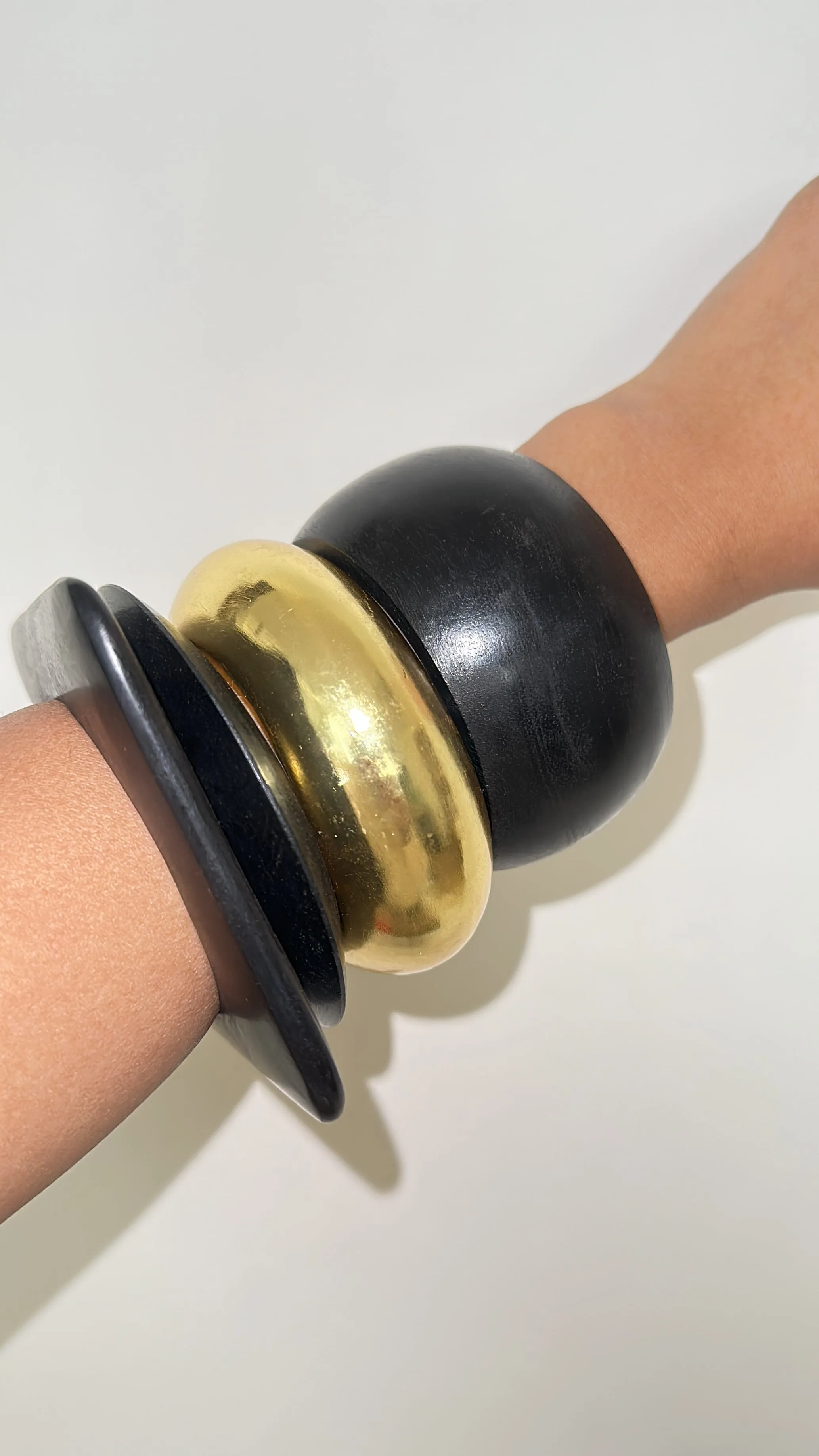Black Wooden Chunky Stack