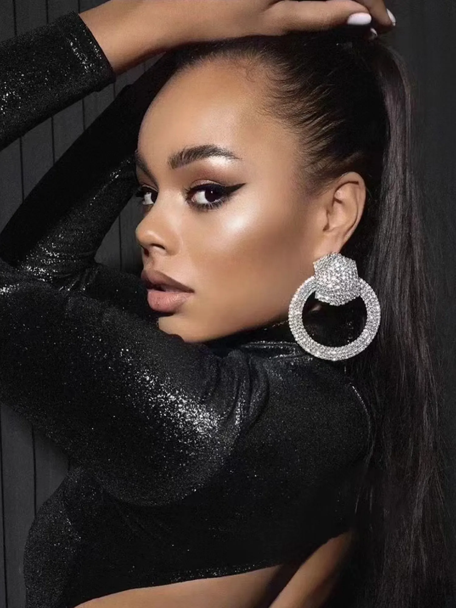 Bold and Unique Oversized Round Earrings for Women
