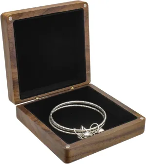 Bracelet Boxes, Random Colors Wood Bracelet Holder Bracelet Gift Box, Square Bracelet Display Case Jewelry Gift Boxes for Bracelets, Vintage Jewelry Boxes Bangle Box (black or white)
