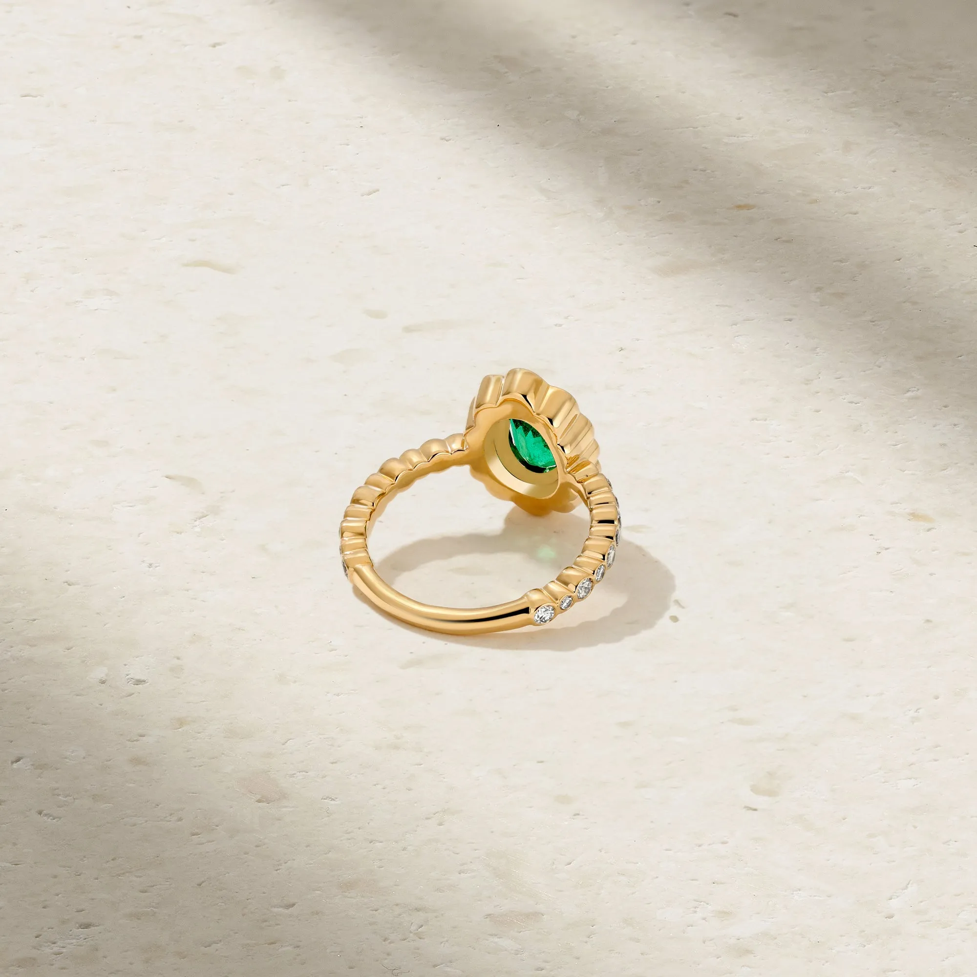 Bubbly Jubilee Emerald and Diamond Ring