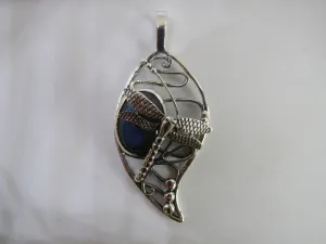Bulrush Dragonfly Pendant with Labradorite