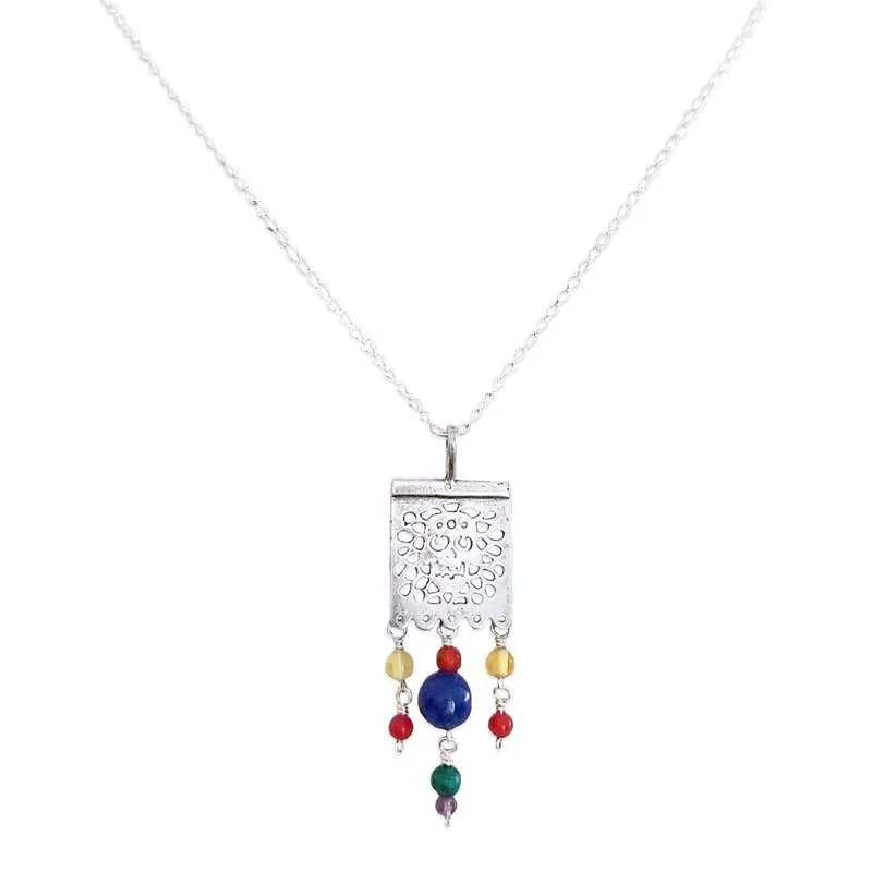 Calavera Papel Picado Pendant