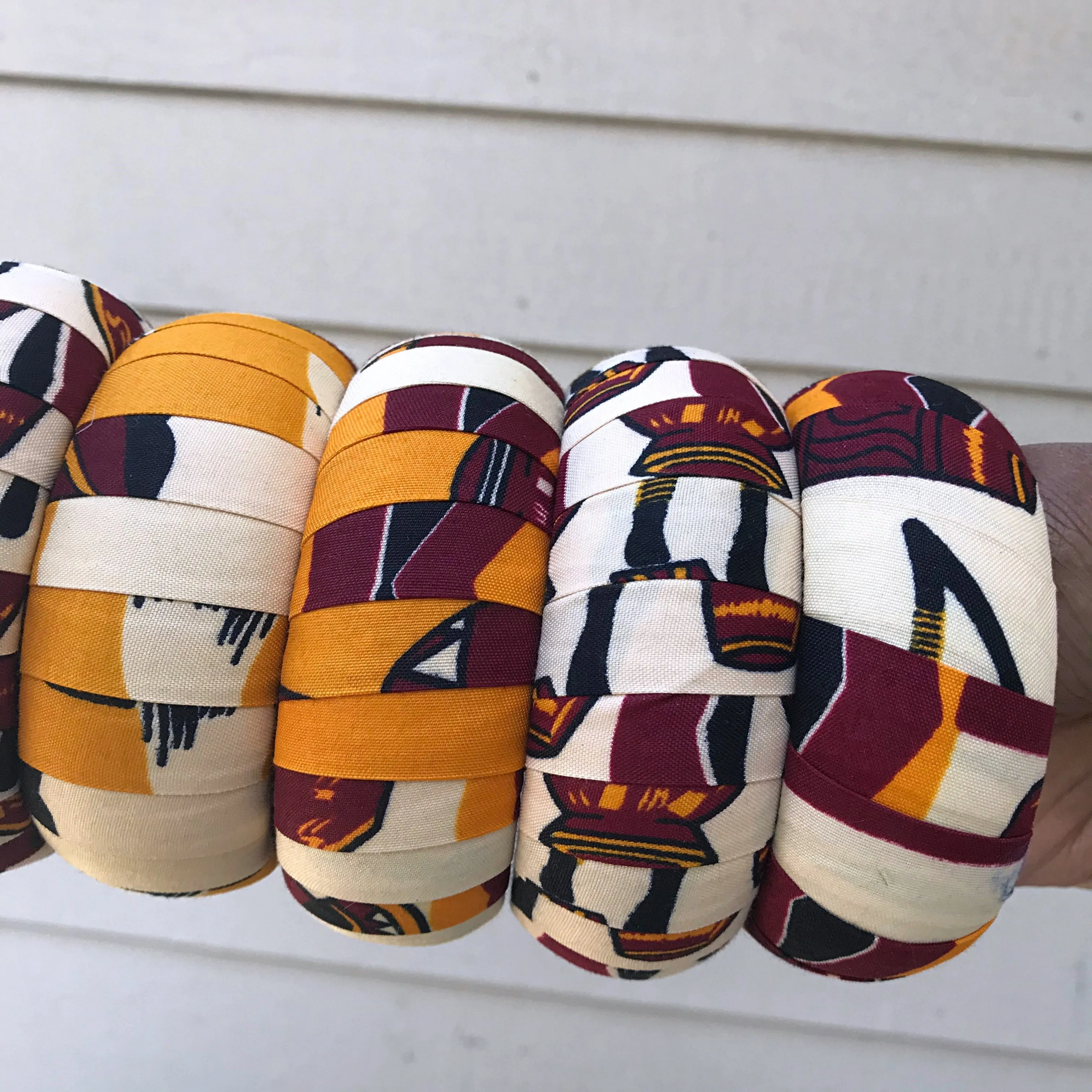 Chike African Print Bangle Bracelets