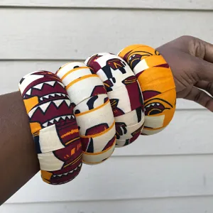 Chike African Print Bangle Bracelets