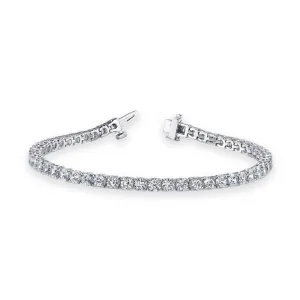 classic 4ctw lab-grown diamond round brilliant cut 14K Gold tennis bracelet