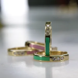 Céline - Enamel earrings