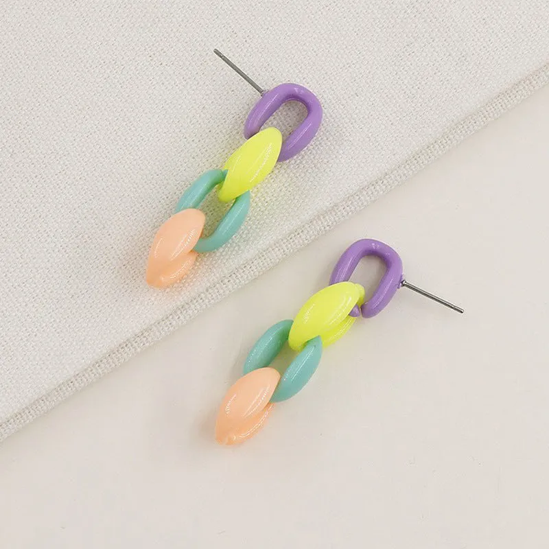 Colorful Acrylic Earrings - Vienna Verve Collection