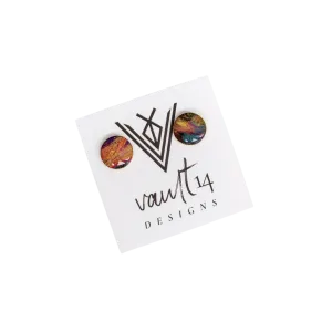 Colorful Circle Stud Earrings