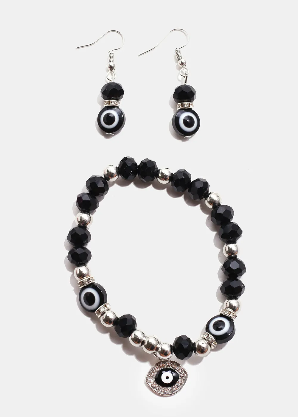 Colorful Evil Eye Bracelet & Earring Set